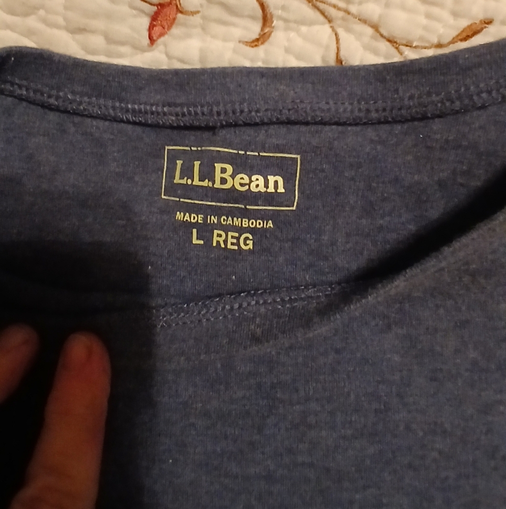 LL Bean Dark Blue Long Sleeve Top
